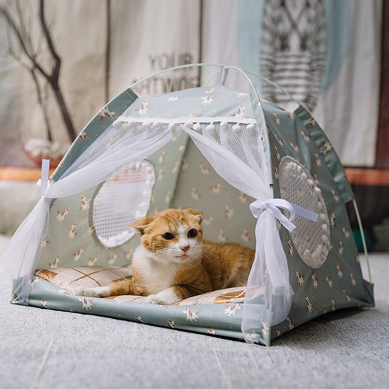 Snug Semi-Enclosed Pet Nest for Warmth, Comfort, and Style