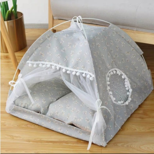 Snug Semi-Enclosed Pet Nest for Warmth, Comfort, and Style