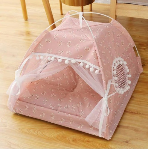 Snug Semi-Enclosed Pet Nest for Warmth, Comfort, and Style