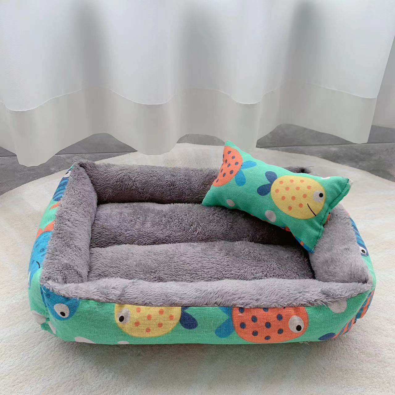Soft Linen Pet Bed - Moisture Resistant, Washable, and Long-Lasting